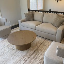 【New】RH Restoration Hardware OSLO PEDESTAL ROUND COFFEE TABLE