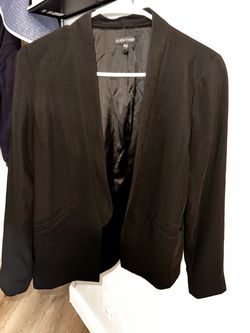 Eileen Fisher Black Open-Front Blazer
