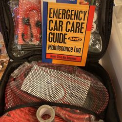Emergency car kit Comes with jumpers rope tape gloves and more