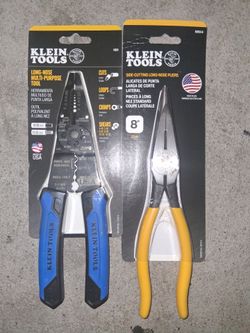Klein Tools  long nose multipurpose plier and long nose pliers