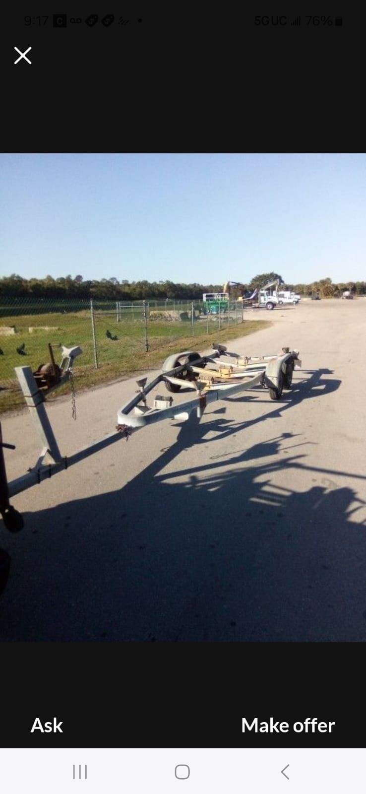 Boat Trailer Double Axel Galvanized