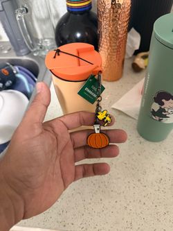 Starbucks Peanuts Tumbler with Charm Keychain
