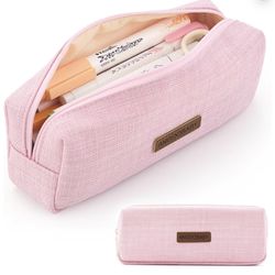 ANGOOBABY Small Pink Pencil Case Zipper Pouch Cosmetic Coin Bag