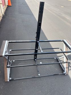 TV Stand with Mount Black Metal Frame