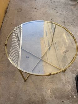Golden glass table