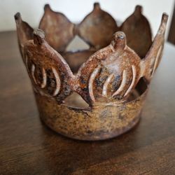 2 Pumpkin Metal Candle Holders, Tealite, Votive, Sm Jared Candles, Heavy Weight, Totally FALL DECO both For $5.00