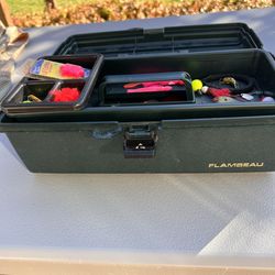 A Tackle Box And Fishing Bag-