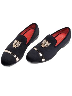 Men’s Black & Gold loafer dress shoes