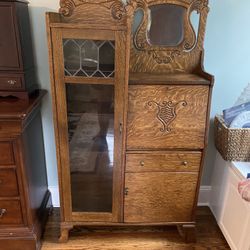 Secretary Desk With Attached Bookshelf