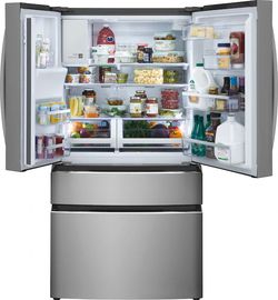 Frigidaire Gallery GRMC2273CF - 21.5 Cu. Ft. Counter-Depth 4-Door Refrigerator – Stainless Steel