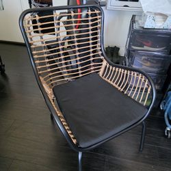 Wicker Woven Rattan Metal Chair