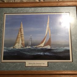 Yacht’s Of The America’s Cup Print With COA Sailing Sailboat Boat