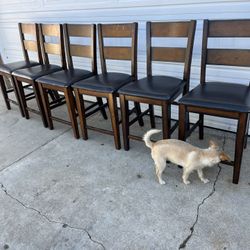 6 Sillas De Pura Madera