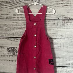 Pink Barbie corduroy overall dress size 4t
