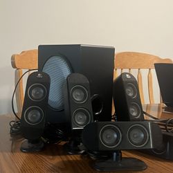 🔥LOGITECH X-530 5.1 SURROUND SOUND SYSTEM COMPLETE SET w/ Stands | URGENT SALE - $150 OBO (MUST SELL TODAY!)  