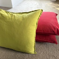 Three IKEA Accent Pillows 16x16