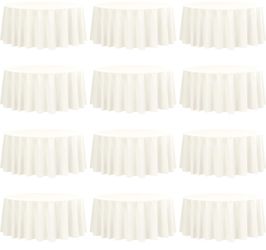 Round Tablecloths - 120” Ivory 12 Pack