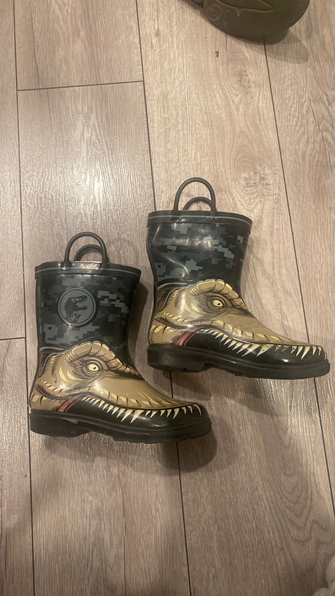 Kids Dinosaur Raining Boots Size 10 