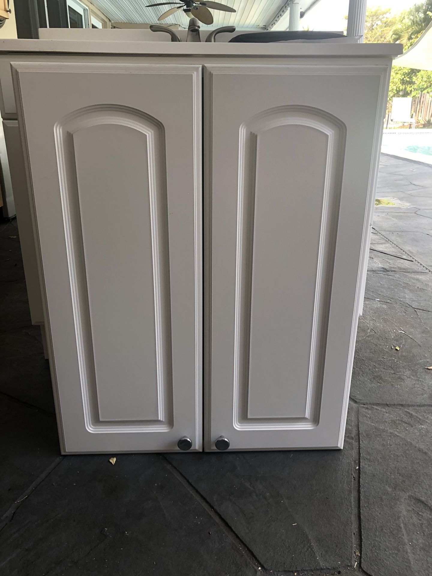 Bathroom cabinet with two shelves