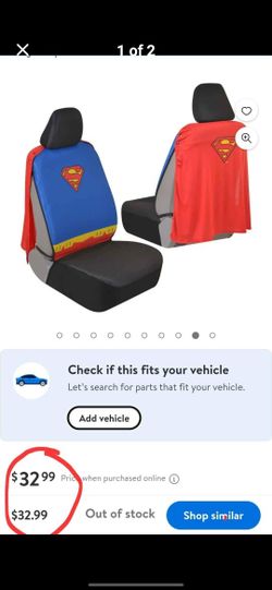 superman front seat cover with cape brand new 
FRONT SEAT ONLY 
$25 price firm 

Hablo Español 