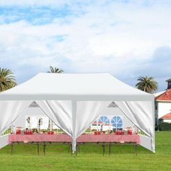 Huge Family Size Enclosed Shelter Event Party Big 10x20 Tent New 👑 150 each only 2 more left New. Strong. Stabilized.  With removable sidewall 