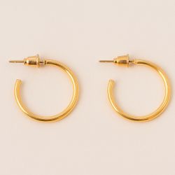 Classic Gold Plated Hoop Earrings