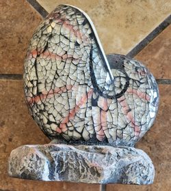 Mosaic Covered Ceramic Nautilus Shell