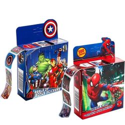 2 Packs Roll Stickers Spider-Man And Avengers 