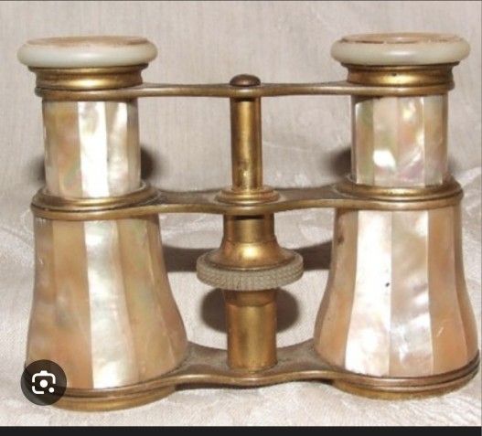 Antique Brass and Mother Of Pearl Opera Glasses