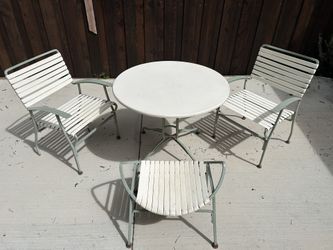Vintage Outdoor Patio Set In Mint Green