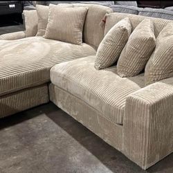 Sectional $50 Downpayment, New factory direct, in Plastic  With warranty.   can Deliver 