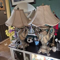 ornate, vintage-style table lamps