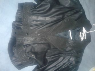 Women Global identity leather jacket size large