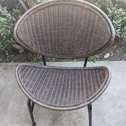 Vintage Rattan Clamshell Chair