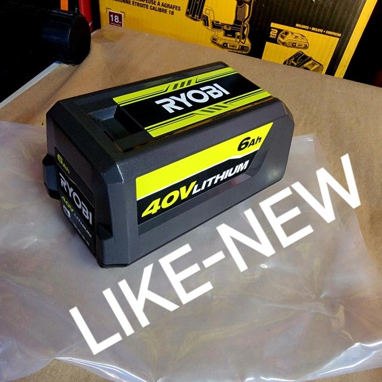 RYOBI
40V Lithium-Ion 6.0 Ah High Capacity Battery