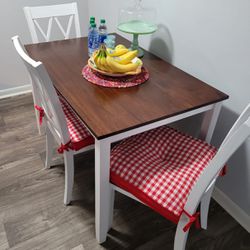 Dining table with three chair,  Width 29 1/2 inches,  Long 451/2 Inches 