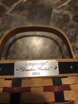 Longaberger 2004 Dresden Basket Thumbnail