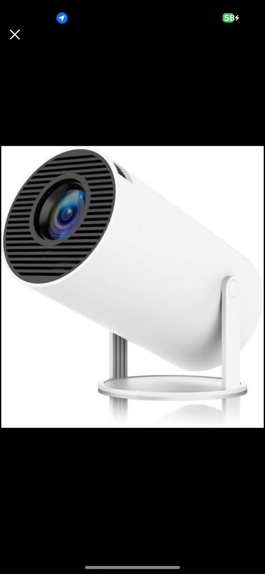 Mini Projector, HY300 Portable Projector, Support 4K 1080P with Dual-Band WIFI6 5G