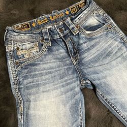 Brand New Men Rock Revival Ruben Boot Jeans Size 29