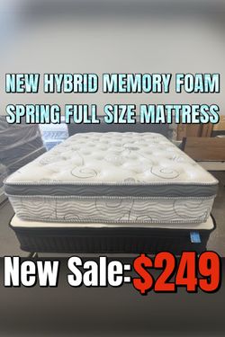 NEW HYBRID MEMORY FOAM SPRING FULL SIZE MATTRESS