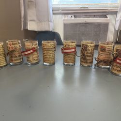 Decorative Glasses With Latin Religious Manuscript 