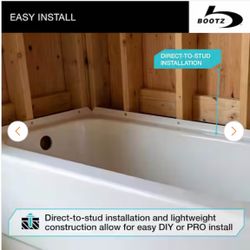 Bootz White Alcove Bathtub 54”
