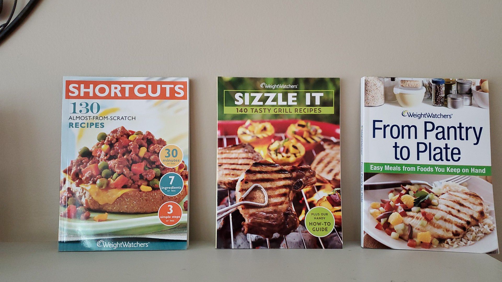 3 weight watcher small cookbooks