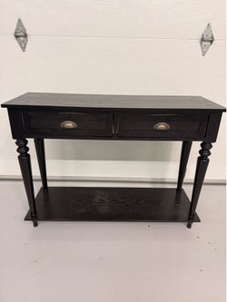 Black console table