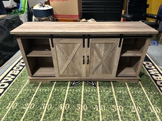 Walker Edison 58” Modern Farmhouse Wood TV Stand (Gray Wash)