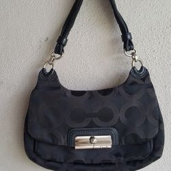 Coach B1176-16953 Purse Black Kristen Op Art Hobo