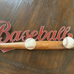 Baseball Bat And Balls Clothing Rack