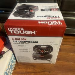 Hyper Tough Black 150 PSI Oil-Free Pancake Air Compressor 6 gal