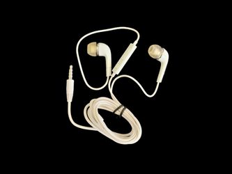 3.5mm White Audio Jack Universal Solid Sound Wired Earphone with Volume Control and Mic