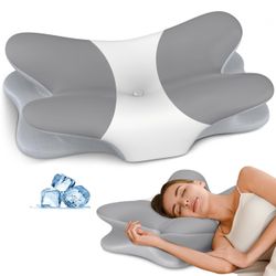 Cervical Pillow For Neck Pain Relief, Ergonomic Neck Pillow For Sleeping, Contour Pillow For Neck Support, Memory Foam Pillows For Reading & Bed Rest 